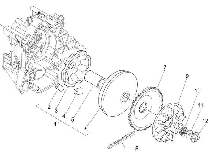 Wariator Piaggio Liberty 4-suwowy
