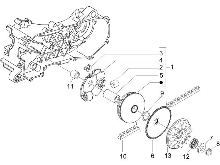 Wariator Vespa Lx 2-suwowy