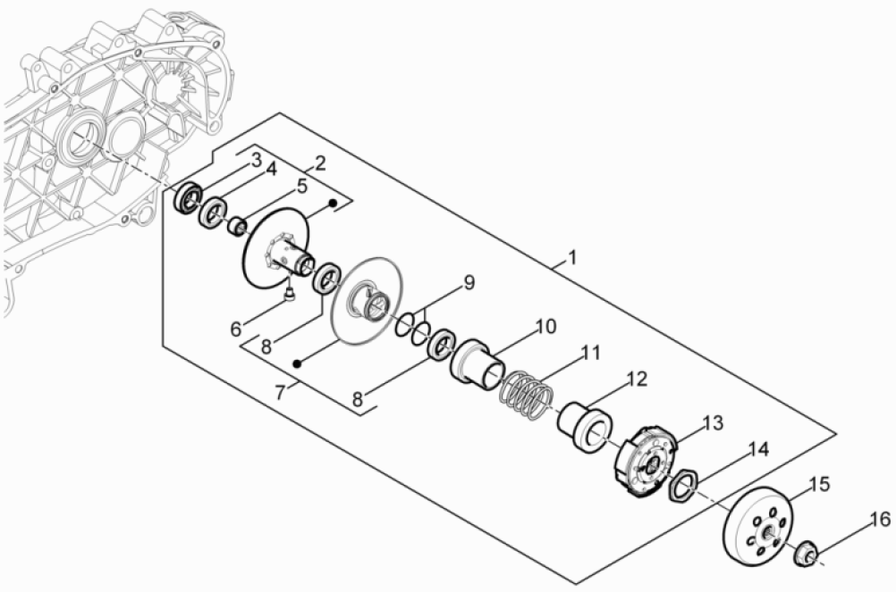Piaggio Liberty 50 4-suwowy napęd koła pasowego (IGET Euro 5)