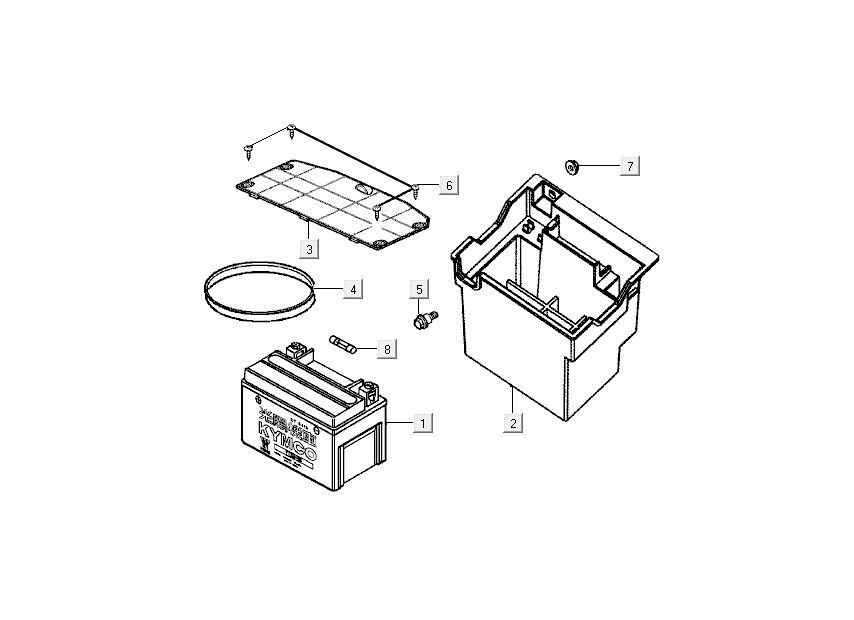 akumulator Kymco Grand Dink 2-suwowy Srebrny