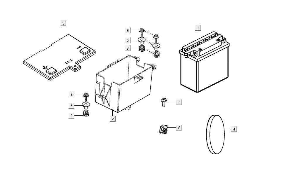 Bateria Kymco K-Pipe 4-Stroke Połysk Czarny