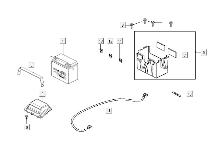 Bateria Kymco Xciting 400i Perłowa Czarna