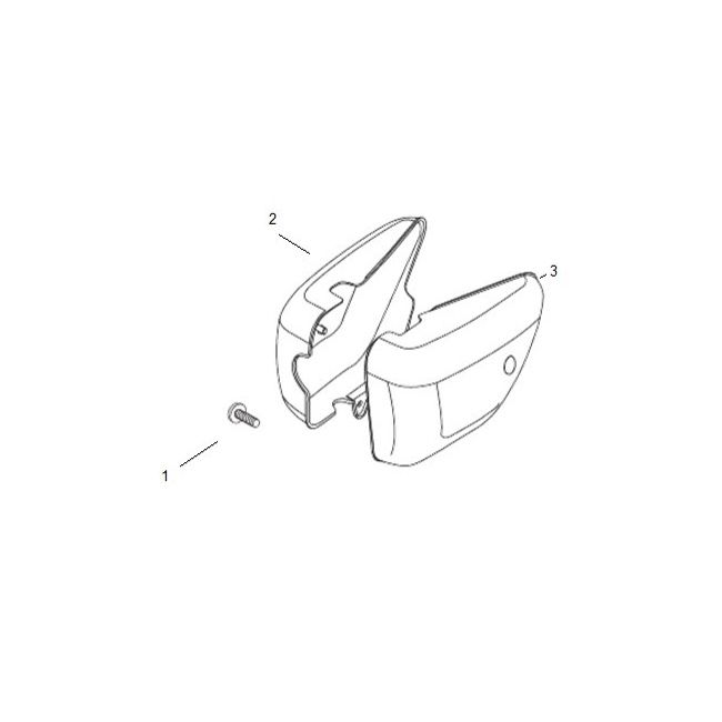 Klapka baterii Agm Caferacer czarno-czerwona