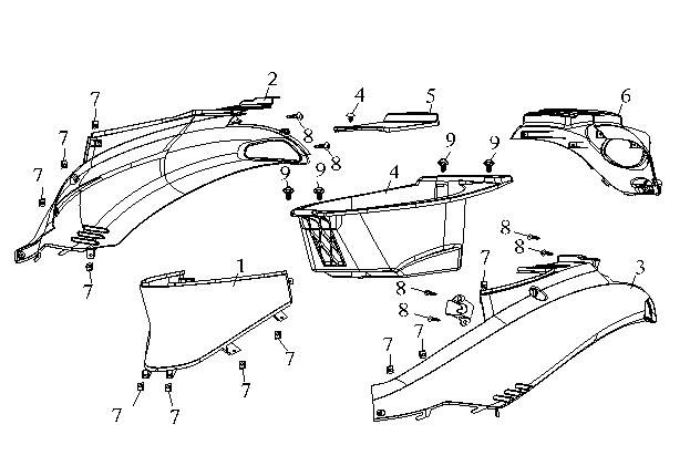 Czapki środkowe tylne AGM Fashion białe