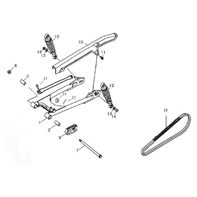 Wahacz i amortyzator Agm Caferacer