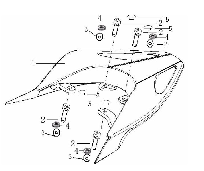 Bagażnik tylny Generic Ideo niebieski 2007 2-suwowy