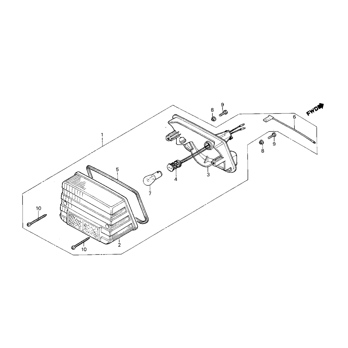 Honda MB50/MB80 tylne światło