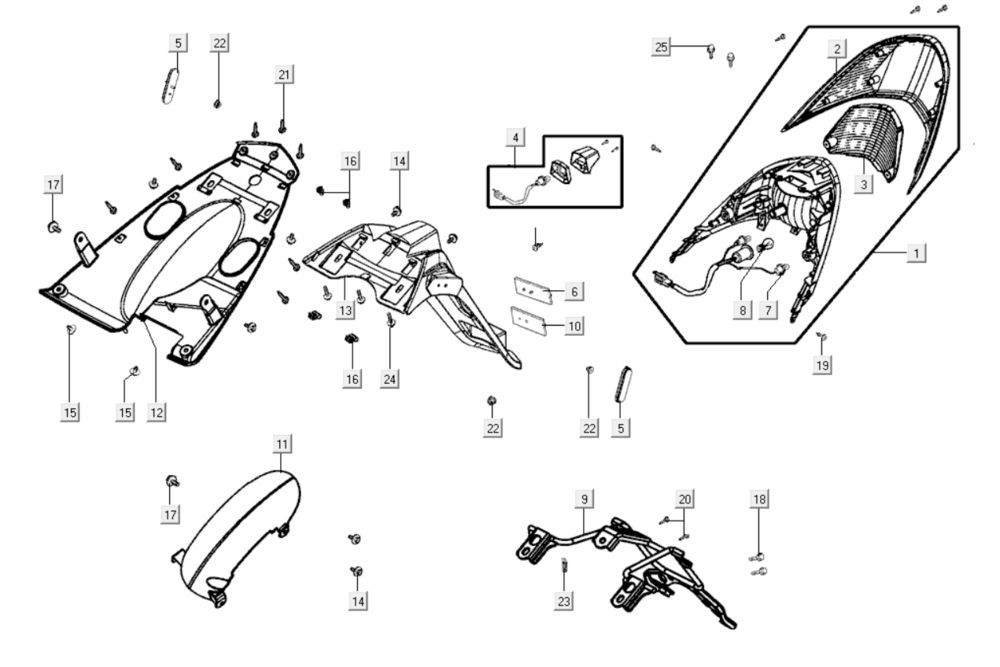 Lampa tylna Kymco Agility City 16 200i