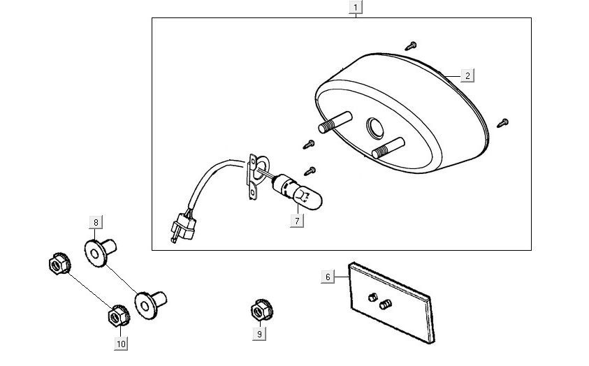Lampka Tylna Kymco Maxxer 90 Czarny