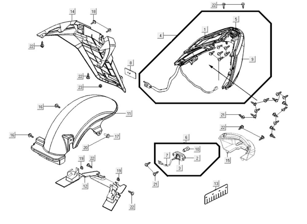 Lampa tylna Kymco Myroad 700i