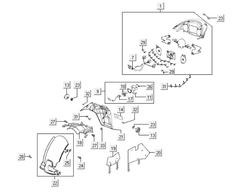 Lampa tylna Kymco People S 300i