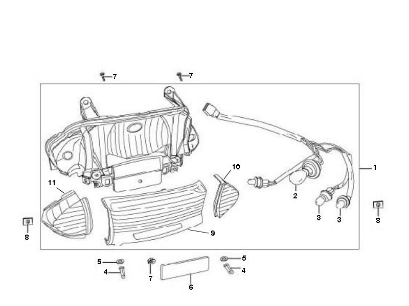 Lampa tylna Peugeot V-Clic 4-suwowa
