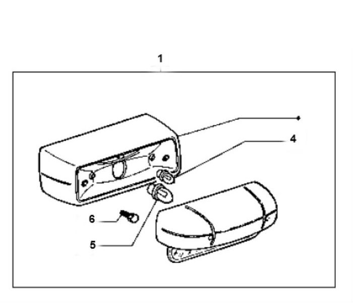 Lampa tylna Vespa Ciao 2-suwowa