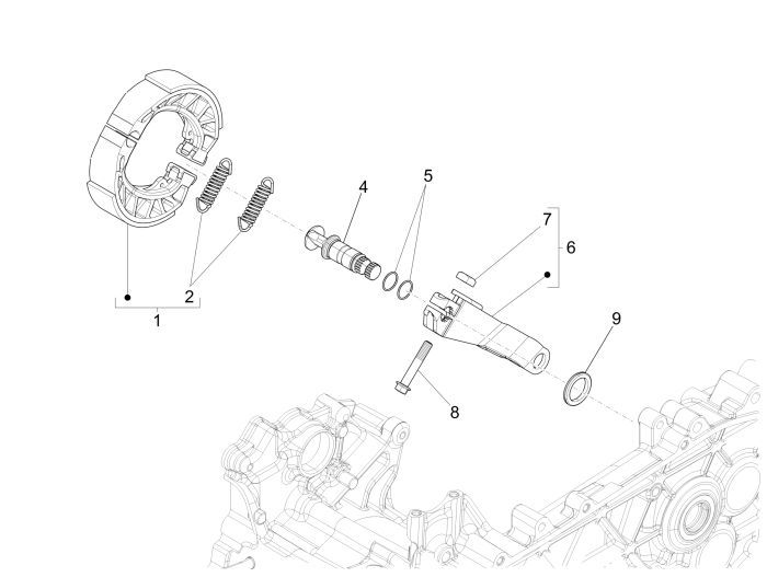 Hamulec tylny Vespa Sprint 2-suwowy