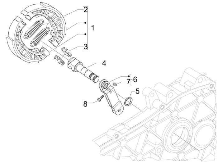 Części hamulcowe Piaggio New Fly 4-suwowy 4-zawór