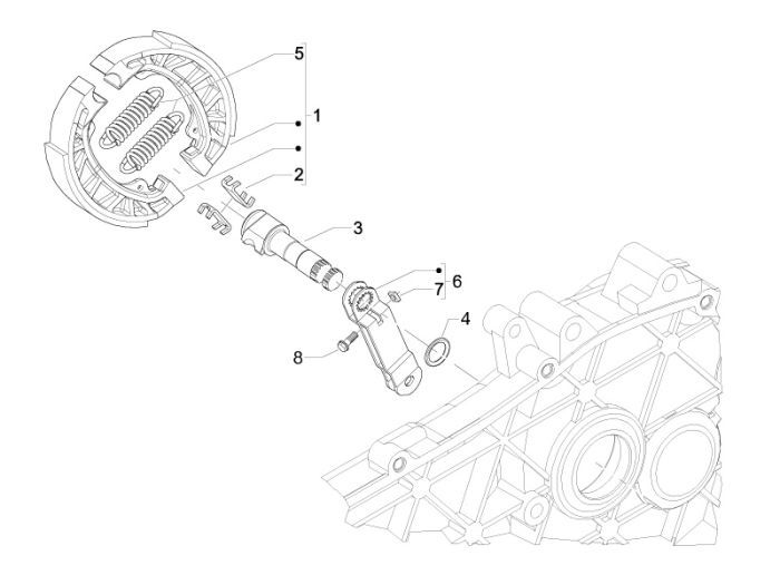 Hamulec tylny Vespa S 2-suwowy
