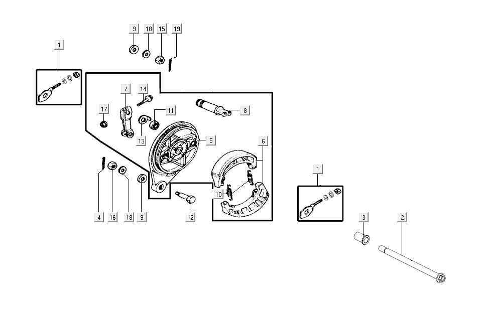 Hamulec Tylny Kymco K-Pipe 4-Stroke Połysk Czarny