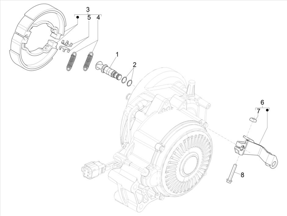 Tylny hamulec Vespa Elettrica 2018-2019