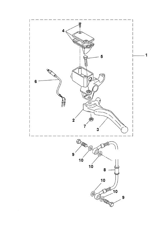 Pompa hamulca tylnego Yamaha Aerox 2-suwowa