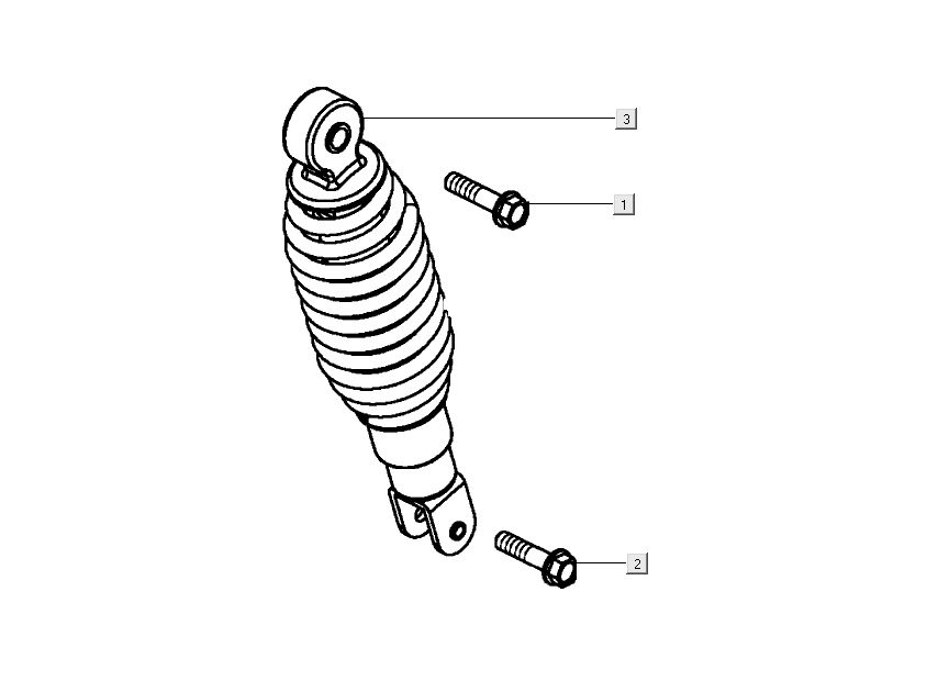 tylny amortyzator Kymco People S 4-suwowy czarny