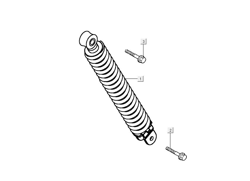 tylny amortyzator Kymco Sento 4-suwowy Czarny Połysk