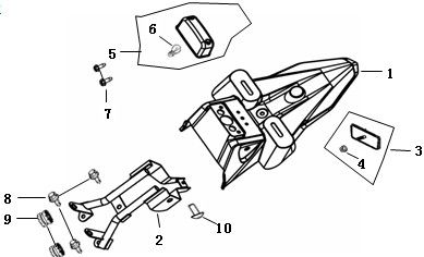 Błotnik tylny AGM Strada