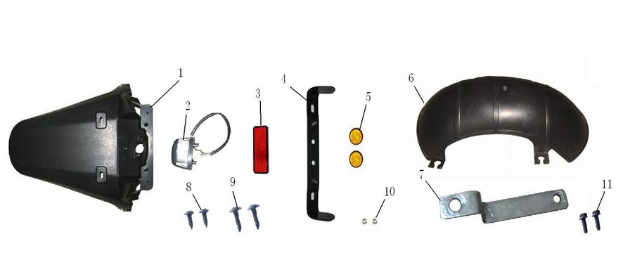Błotnik tylny China Jet Ten 4-suw
