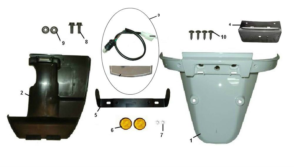 Błotnik tylny Riva Sport VX50S 4-suwowy
