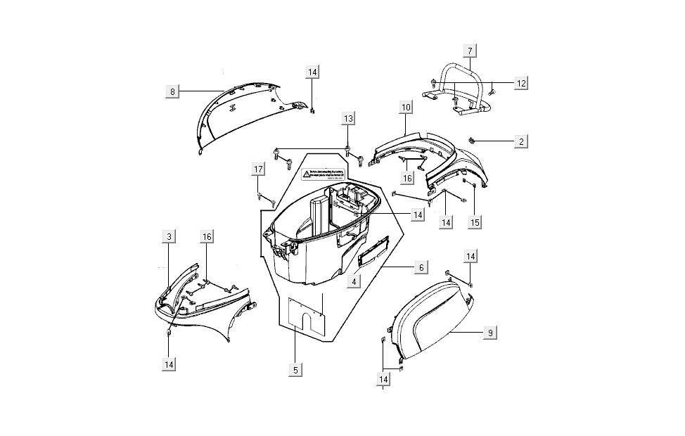 Okapy tylne Kymco New Sento 4-suwowe 50i czarne