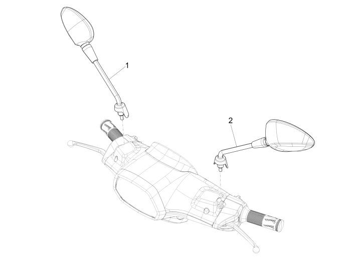 Lusterka Vespa Sprint 2-suwowy