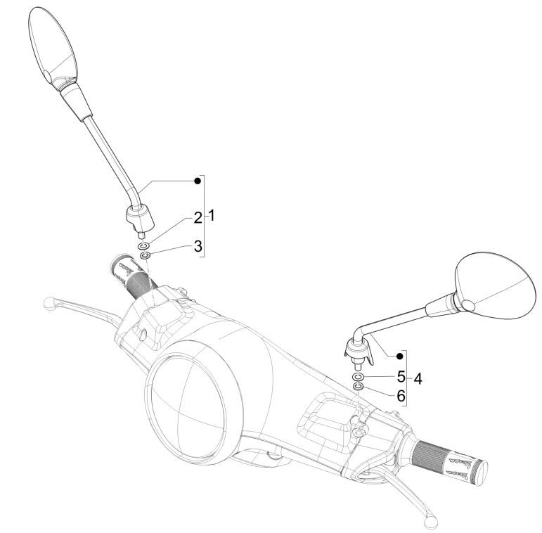 Lusterka wsteczne Vespa Primavera 125 4T 3V IE ABS