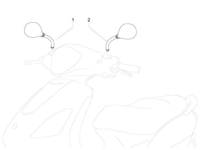 Lusterka Piaggio New Fly 4-suwowy 4-zawór
