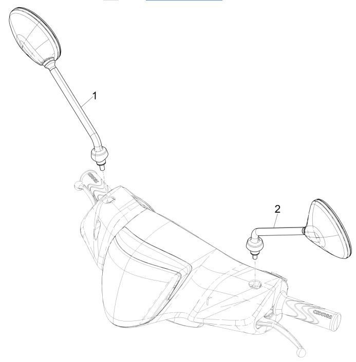 Lusterko wsteczne/S Piaggio Liberty 125 4-suwowy 3V IE ABS (IGET Euro 5)