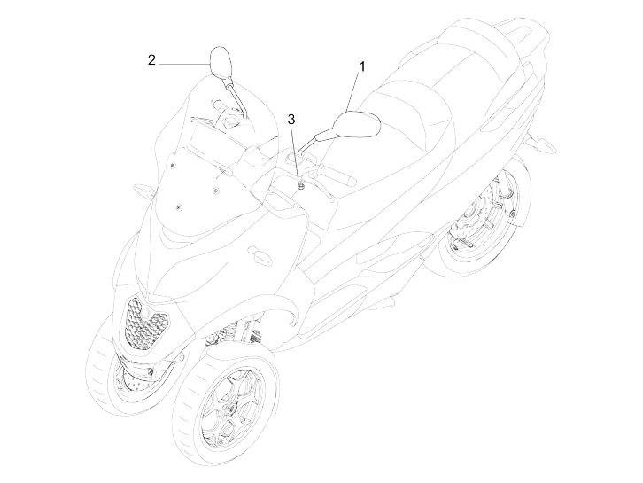 Lusterka wsteczne Piaggio MP3 500 LT Business 2014-2016