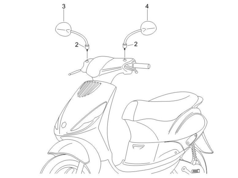 Lusterka Piaggio Zip 2000 4-suwowy AC