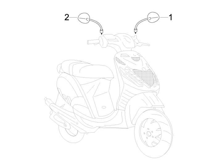 Lusterka wsteczne Piaggio Zip 50 SP 2006-2013
