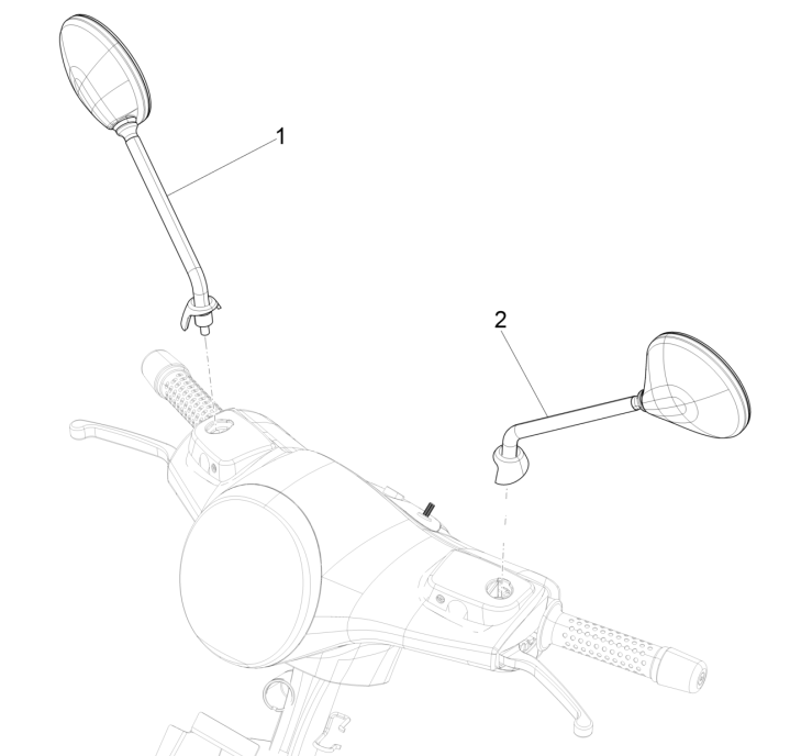 Lusterko wsteczne/S Vespa GTS 125 4T E5 ABS 2021 (EMEA)
