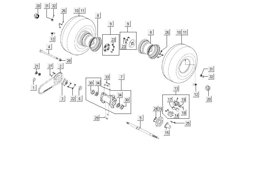 Koło tylne Kymco MXU 150