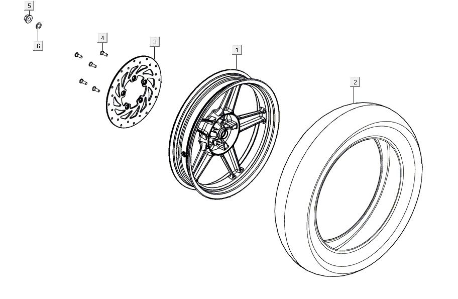 koło tylne AGILITY 16+ 4T 200i Matt Metallic Light Blue