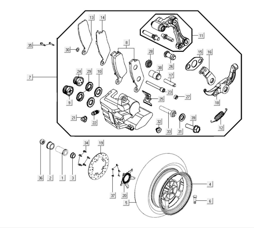 Koło tylne Kymco Myroad 700i