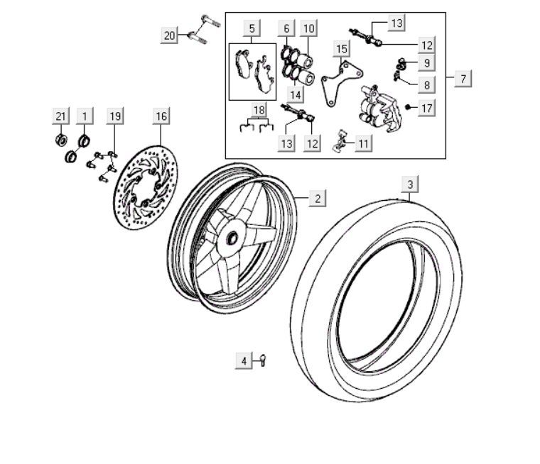 Koło tylne Kymco People S 300i