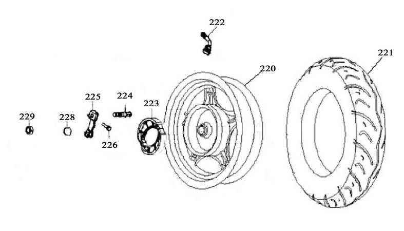 Koło tylne Neco Borsalino Oro czarne
