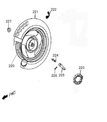 Koło tylne Santini San Remo matowe antracyt