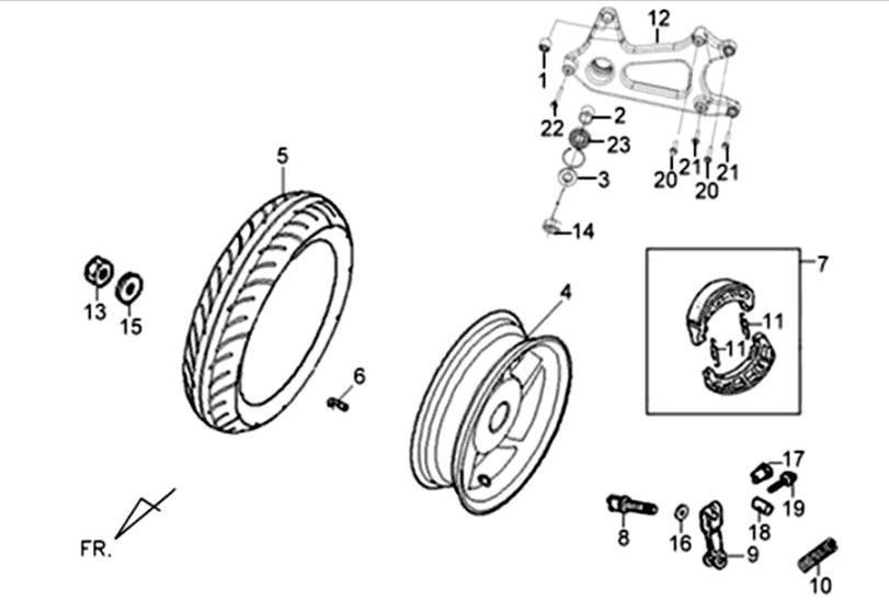 Tylne koło Sym XPRO 50 E5