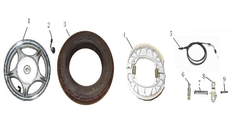 Koło tylne Turbo Cx-50 4-suwowe