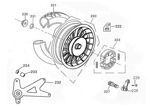 Koło tylne Turbo RL 125cc srebrne