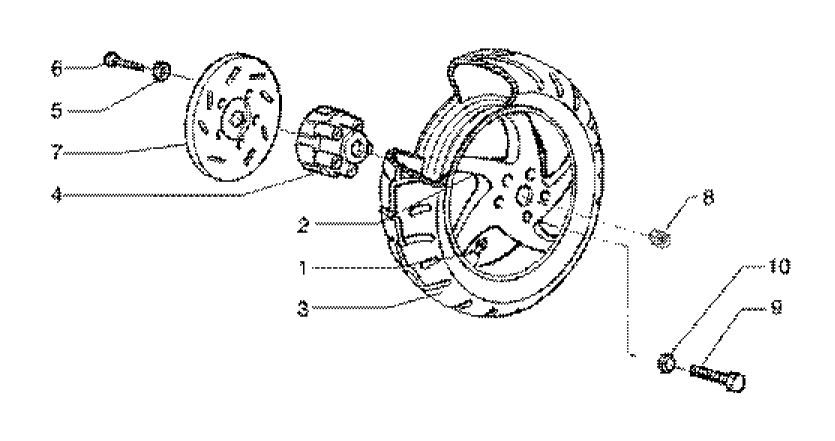 Tylne koło (pojazd) Gilera Runner 180cc FXR 2-suwowy