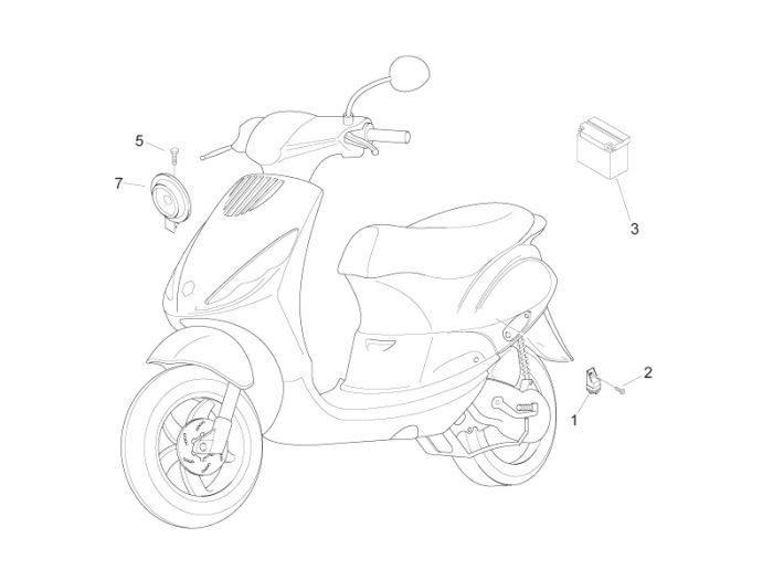 Bateria Piaggio Zip 2000 2-suwowy AC
