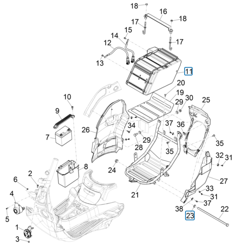 Wyłączniki zdalne Vespa Electrica 45KM/H E5 2021 (EMEA)