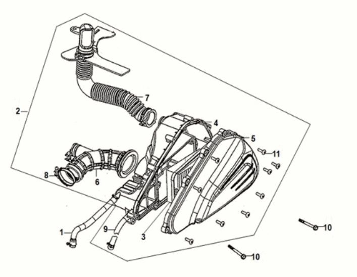 Air Cleaner Sym Orbit III 125I E5
